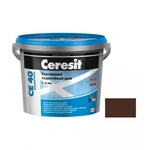 Шов кольоровий еластичний водостійкий Церезіт Ceresit СЕ40 №58 темно коричневий 2кг