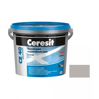 Шов кольоровий еластичний водостійкий Церезіт Ceresit СЕ40 №10 світло сірий 2кг