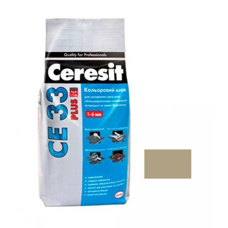 Шов цветной Церезит Ceresit СЕ33 Plus №124 темный беж 2кг
