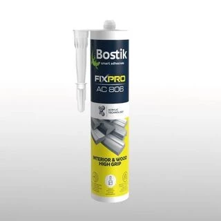 Акриловый клей Bostik FIXPRO INTERIOR &amp; WOOD HIGH GRIP АС 806 белый 280мл