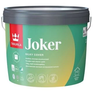 Водоемульсійна фарба для стін TIKKURILA Joker шовковисто матова база А 9л