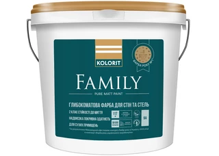 Водоэмульсионная матовая краска для потолка KOLORIT FAMILY 2,7л