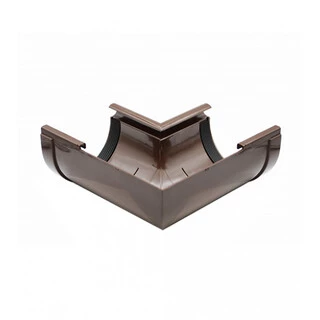 Угол желоба внутренний Ренвей RainWay 90 коричневый 90*