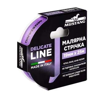 Малярная лента рисовая MUSTANG DELICATE LINE фиолетовая 48мм 25м