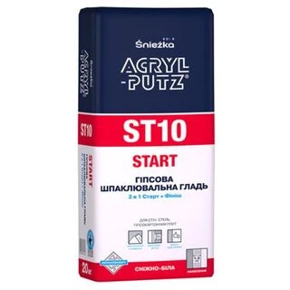 Шпаклівка гіпсова Снєжка Sniezka Acryl-putz ST10 старт+фініш 20кг