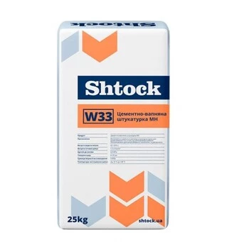 Штукатурка цементно-известковая машинная Шток (Shtock) W33, 25кг