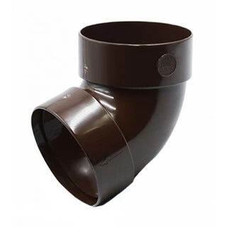 Відвід двомуфтовий Ренвей RainWay 130 коричневий 67° ф100мм коліно