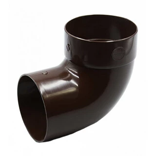 Отвод одномфтовый Ренвей RainWay 130 коричневый 87° ф100мм колено
